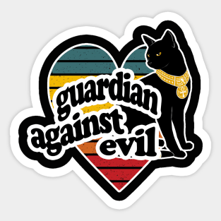 Cat - Guardian Against Evil Sticker